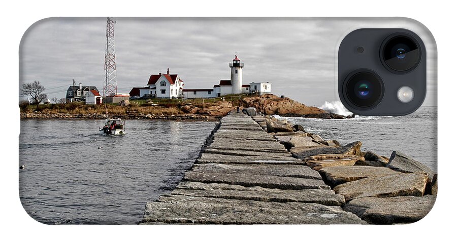 Breakwater iPhone 14 Case featuring the photograph Dog Bar Breakwater by Mike Martin