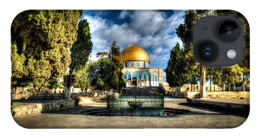 Dome Of The Rock iPhone 14 Case featuring the photograph Dome of the Rock HDR by David Morefield