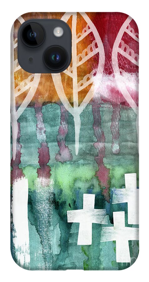 Abstract Painting iPhone 14 Case featuring the painting Done Too Soon by Linda Woods