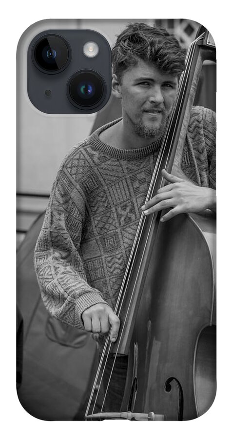 Double Bass Player iPhone 14 Case featuring the photograph Double Bass Player by David Morefield