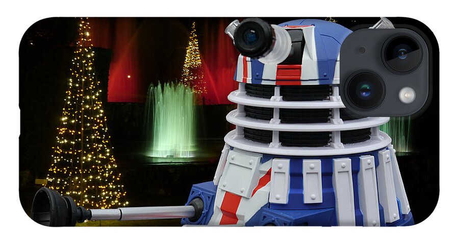 Richard Reeve iPhone 14 Case featuring the photograph Dr Who - Dalek Christmas by Richard Reeve