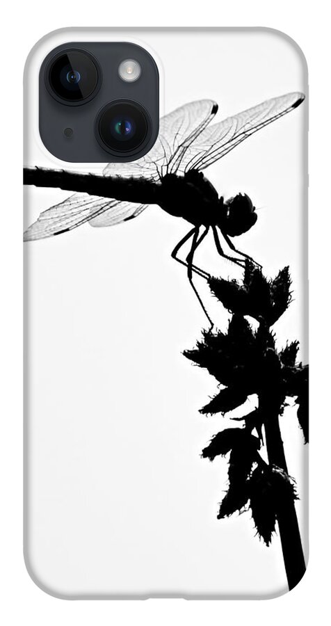 Dragonfly Silhouette iPhone 14 Case featuring the photograph Dragonfly Silhouette 8x10 by Christina Ochsner