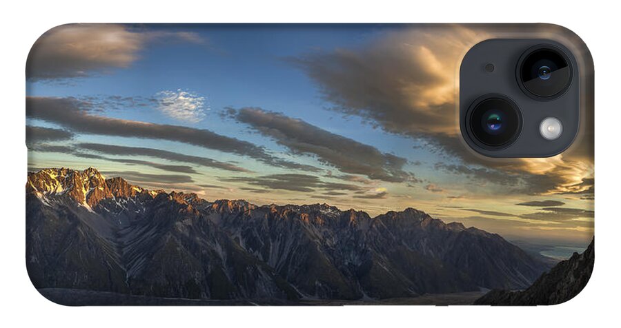 Feb0514 iPhone 14 Case featuring the photograph Dusk Over Tasman Glacier Valley New by Colin Monteath
