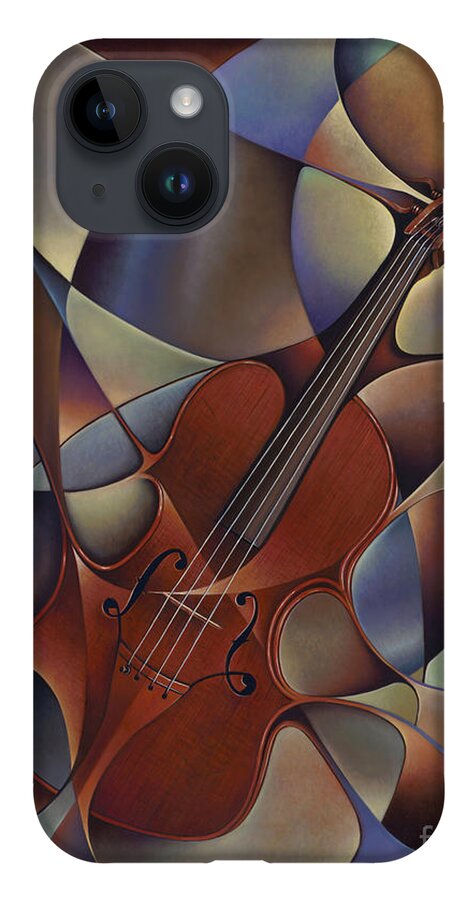 Violin iPhone Case featuring the painting Dynamic Violin by Ricardo Chavez-Mendez