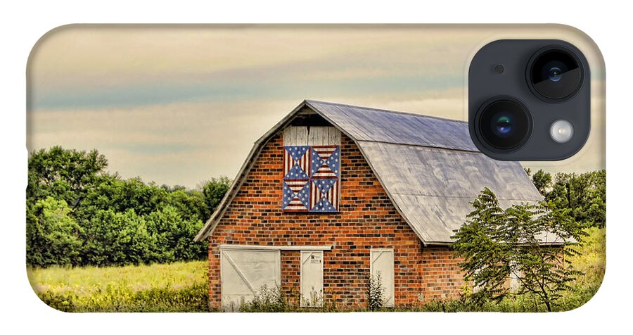 Quilt iPhone 14 Case featuring the photograph Electric Fan Quilt Barn by Cricket Hackmann