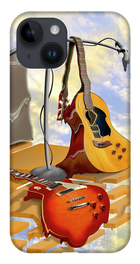 Les Paul iPhone 14 Case featuring the photograph Electrical Meltdown by Mike McGlothlen