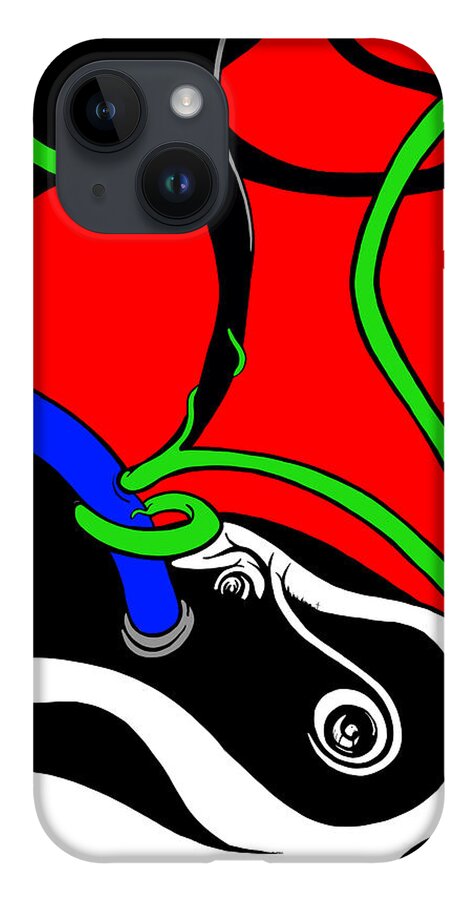 Elephant iPhone 14 Case featuring the digital art Elephant Titus by Craig Tilley