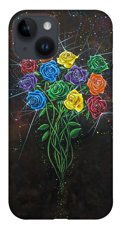 Roses iPhone 14 Case featuring the painting Enchanted by Joel Tesch