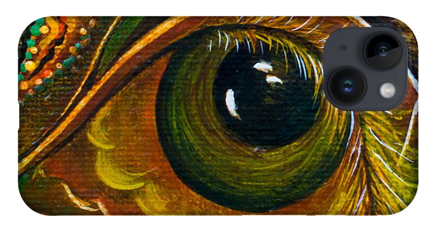 Third Eye Painting iPhone 14 Case featuring the painting Enigma Spirit Eye by Deborha Kerr
