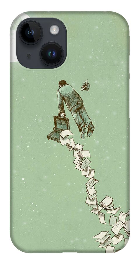 Escape iPhone 14 Case featuring the drawing Escape by Eric Fan