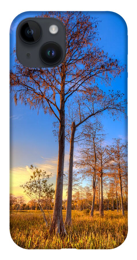 Clouds iPhone 14 Case featuring the photograph Everglades at Sunset by Debra and Dave Vanderlaan