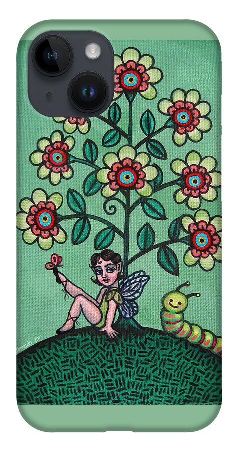 Fairy iPhone 14 Case featuring the painting Fairy Series Katrina by Victoria De Almeida