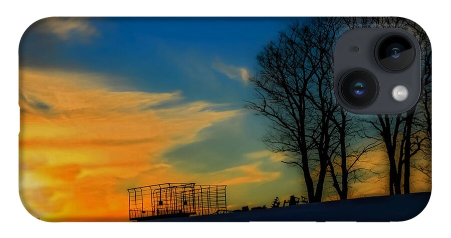 Maine iPhone 14 Case featuring the photograph Farm Sunset by Brenda Giasson