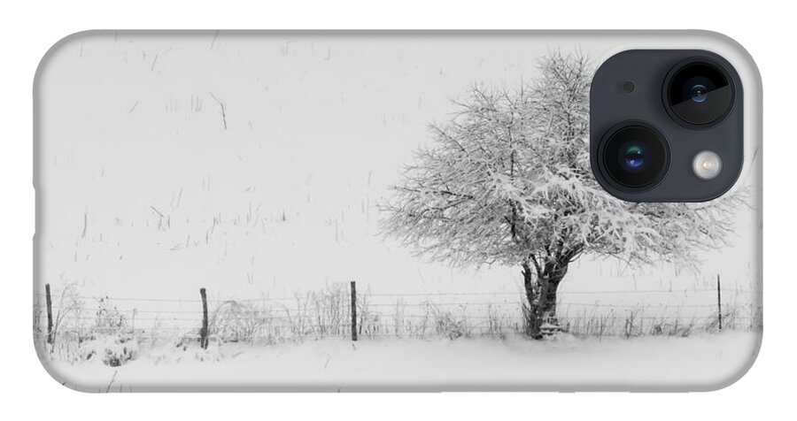 Fence iPhone 14 Case featuring the photograph Fence line in the Wintertime by Holden The Moment