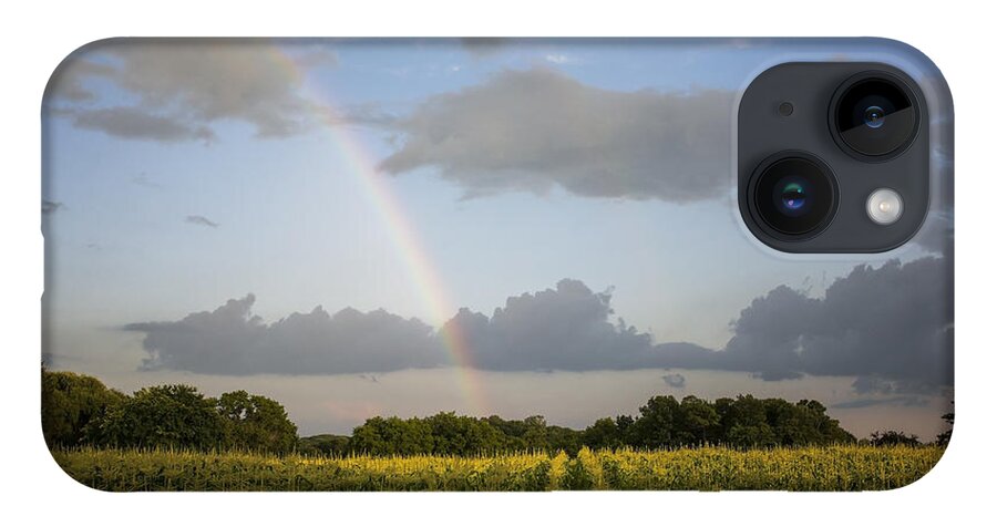Rainbow iPhone 14 Case featuring the photograph Fields Of Gold by Dan Hefle
