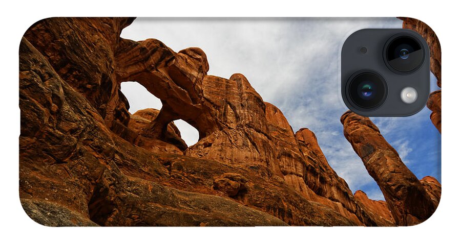 Fiery Furnace iPhone 14 Case featuring the photograph Fiery Furnace Arches by Jonathan Davison
