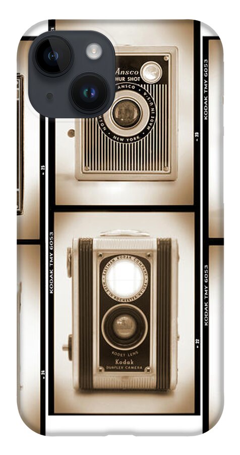 Vintage Cameras iPhone 14 Case featuring the photograph Film Camera Proofs 4 by Mike McGlothlen