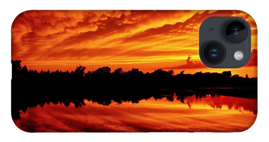 Sunset iPhone 14 Case featuring the photograph Fire in the Sky by Jason Politte