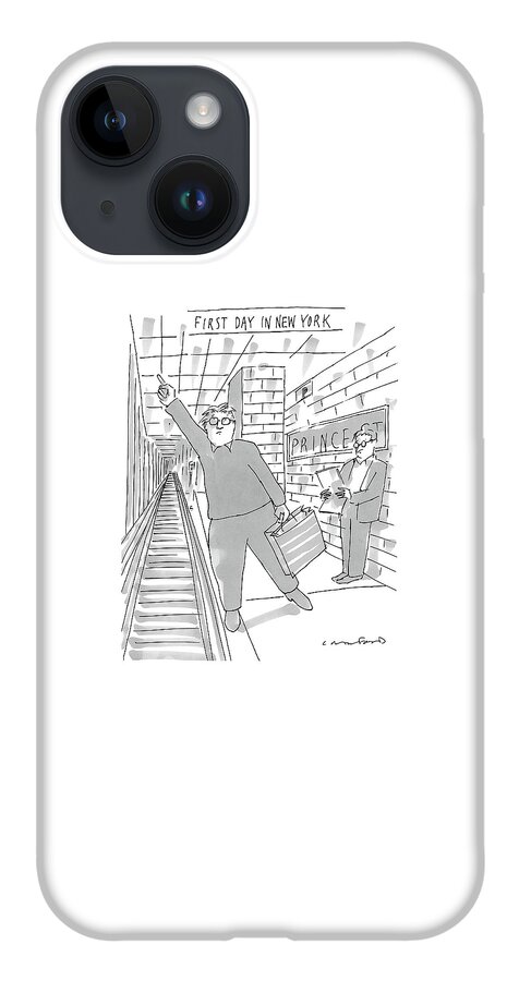 First Day In New York -- A Man On A Subway iPhone 14 Case