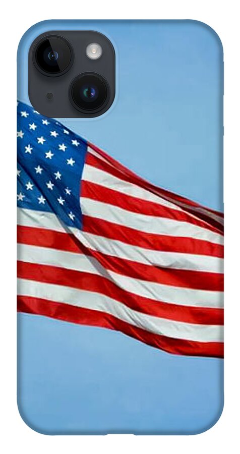 Flag iPhone 14 Case featuring the photograph Flag USA by Holden The Moment
