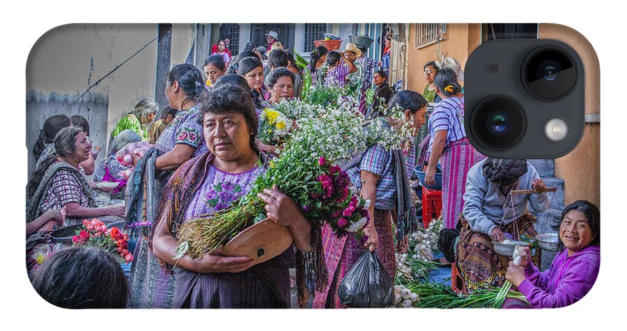 Central America iPhone 14 Case featuring the photograph Flower Market by Greg Waddell
