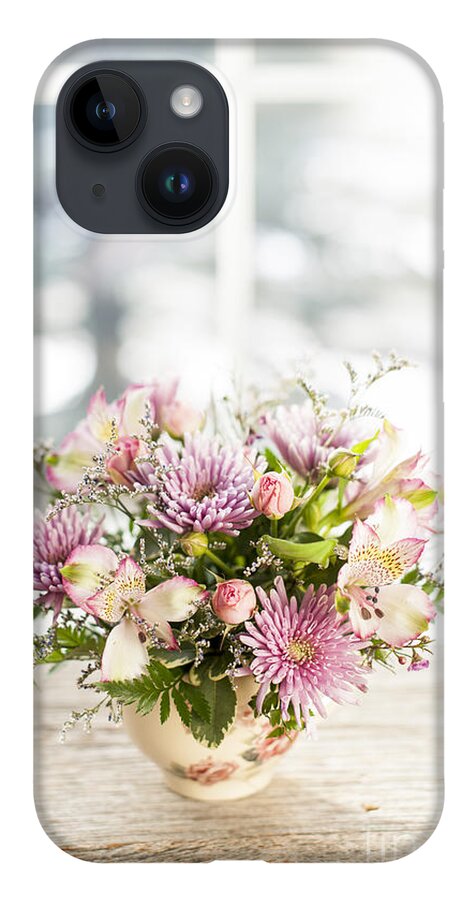 Flowers iPhone 14 Case featuring the photograph Flowers in vase by Elena Elisseeva