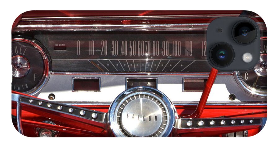 Red iPhone Case featuring the photograph Ford Falcon Dash by Dean Ferreira