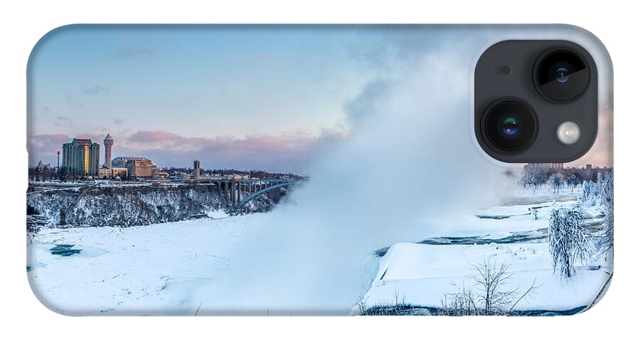 Landscape iPhone 14 Case featuring the photograph Frozen Niagara N1 by Chris Bordeleau