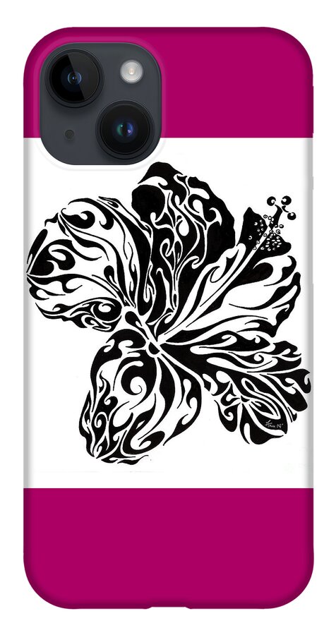 Doodle iPhone 14 Case featuring the painting Full Bloom of Hope by Anushree Santhosh