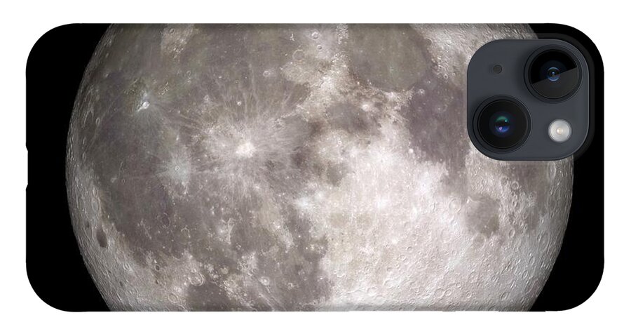 Moon iPhone 14 Case featuring the photograph Full Moon by Nasa/gsfc-svs/science Photo Library