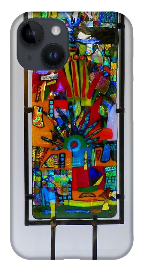 Funhouse iPhone 14 Case featuring the glass art Funhouse No2 by Mark Lubich