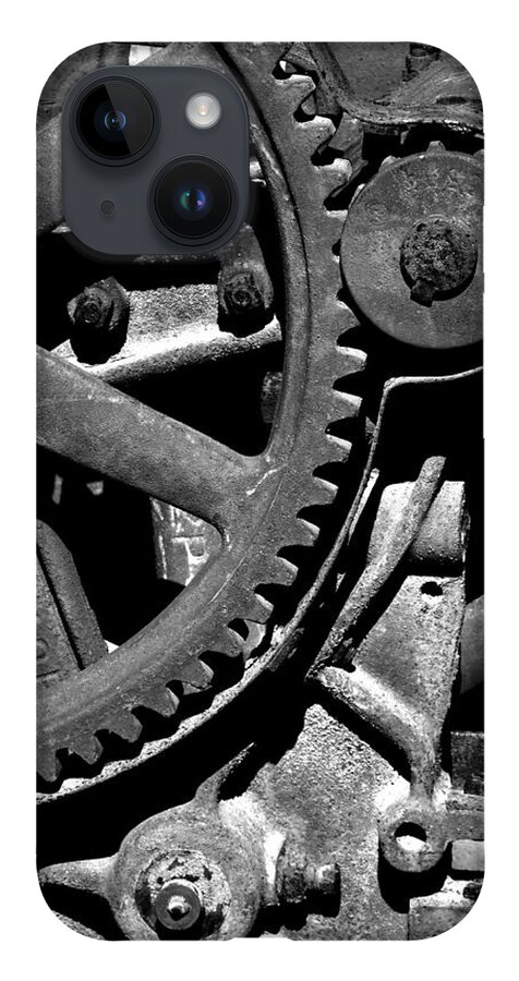 Gears iPhone 14 Case featuring the photograph Gears by Larry Bohlin