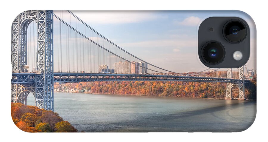 Clarence Holmes iPhone 14 Case featuring the photograph George Washington Bridge by Clarence Holmes