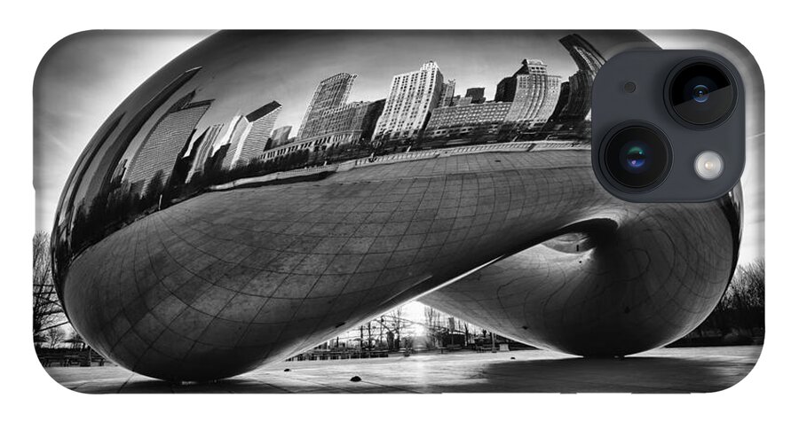 Chicago Cloud Gate iPhone Case featuring the photograph Glowing Bean by Sebastian Musial