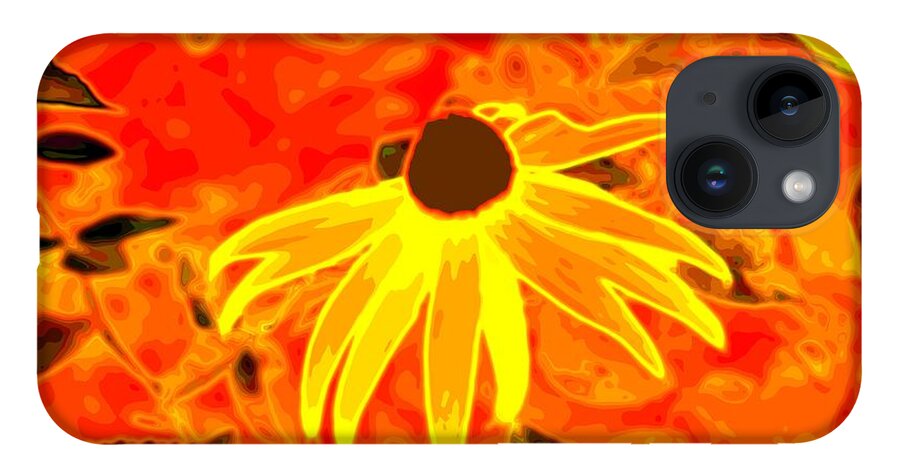 Black-eyed Susan iPhone 14 Case featuring the photograph Glowing Embers by Laureen Murtha Menzl