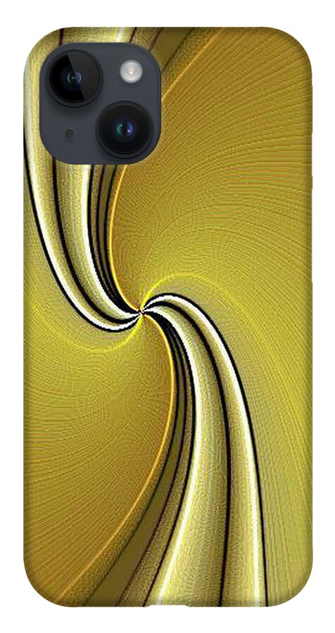 Fold iPhone 14 Case featuring the digital art Go Fold Sans Orbs by Mary Russell