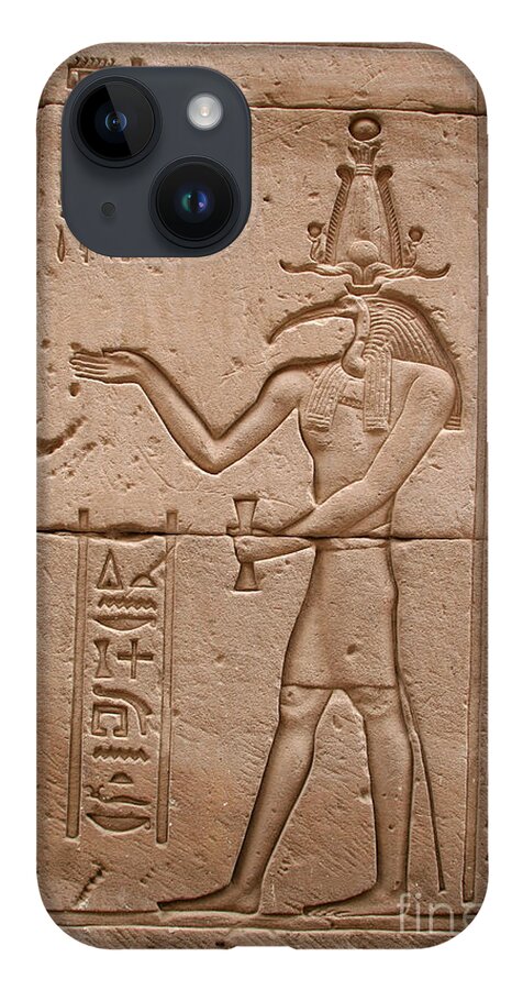 Temple Of Horus iPhone 14 Case featuring the photograph God Of Wisdom Relief by Stephen & Donna O'Meara
