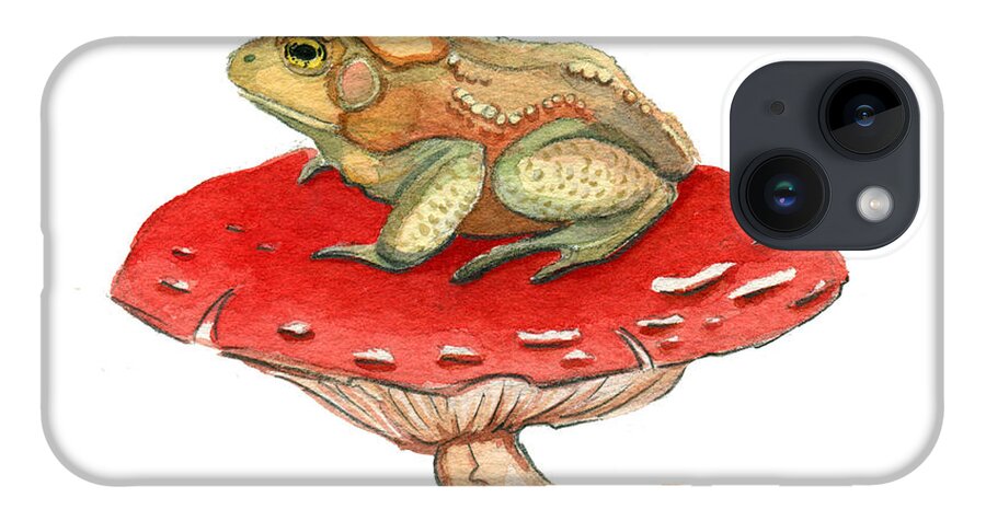 Toads iPhone 14 Case featuring the painting Golden Toad by Katherine Miller
