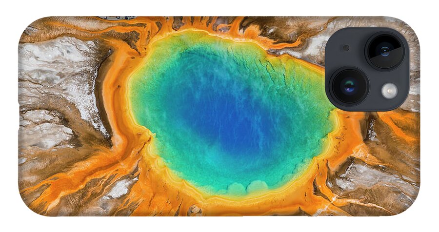 Natural Pattern iPhone Case featuring the photograph Grand Prismatic Spring, Yellowstone by Peter Adams