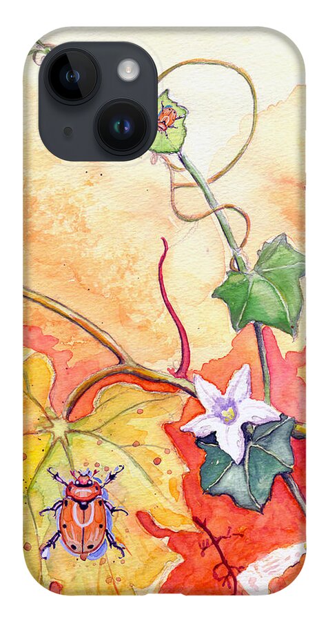 Grapevine Beetle iPhone 14 Case featuring the painting Grapevine Beetle by Katherine Miller