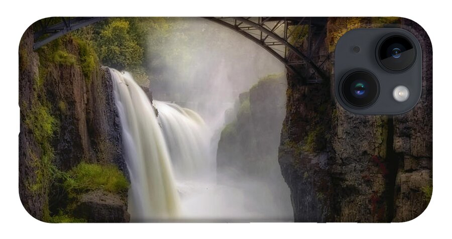 Paterson Great Falls National Historical Park iPhone 14 Case featuring the photograph Great Falls Mist by Susan Candelario