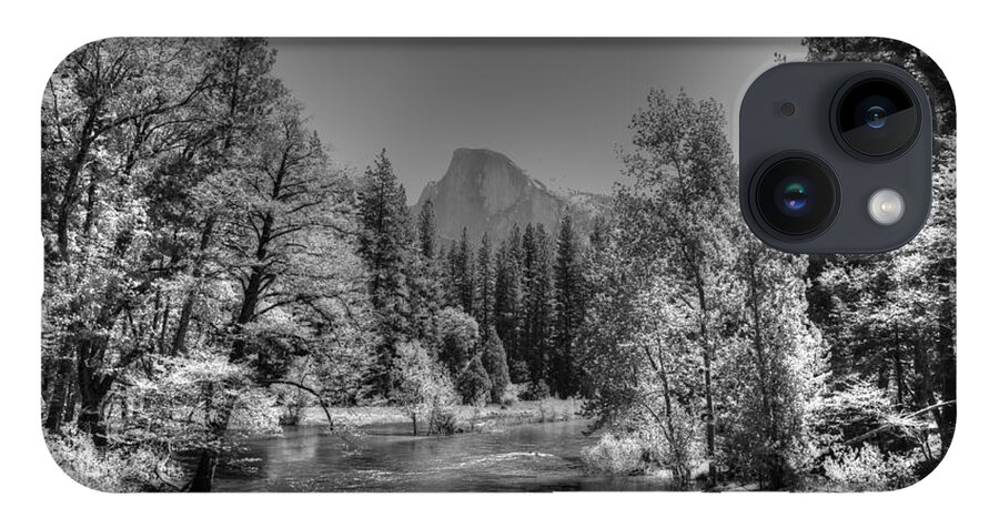 Half Dome iPhone Case featuring the photograph Half Dome and The Merced River - Yosemite National Park - California by Bruce Friedman