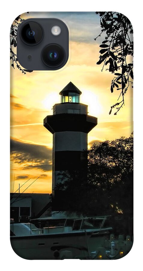 Lighthouse iPhone 14 Case featuring the photograph Harbour Town Lighthouse Beacon by Dale Kauzlaric