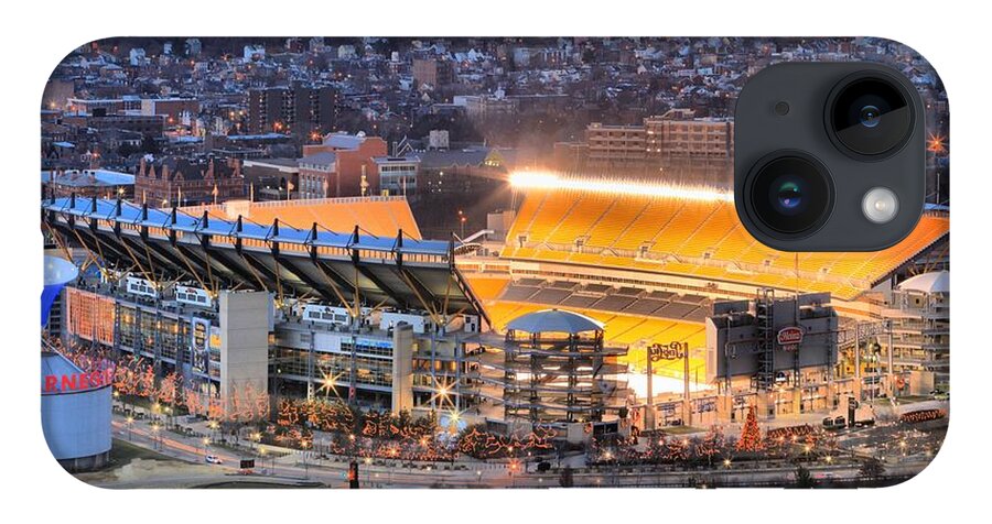 Heinz Field iPhone Case featuring the photograph Heinz Field At Night by Adam Jewell