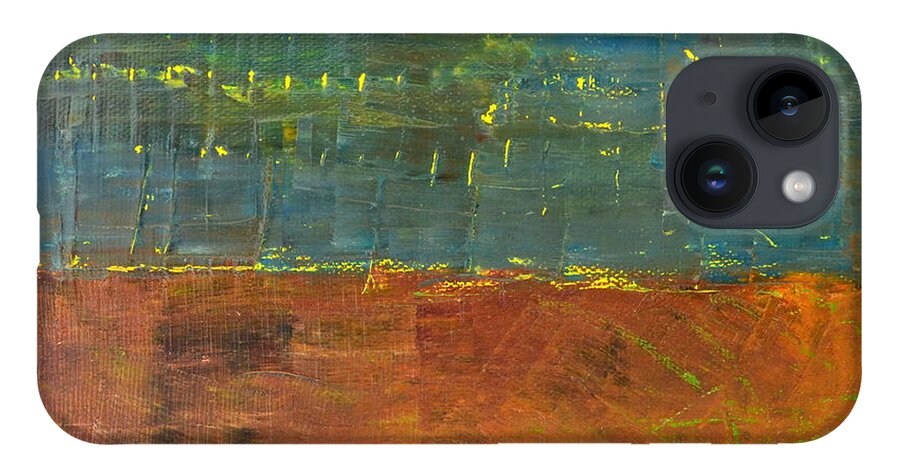 Abstract Expressionism iPhone 14 Case featuring the painting Highway Series - River by Michelle Calkins