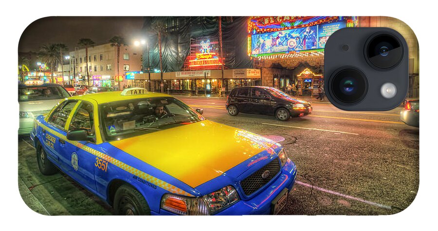 Yhun Suarez iPhone Case featuring the photograph Hollywood Taxi by Yhun Suarez