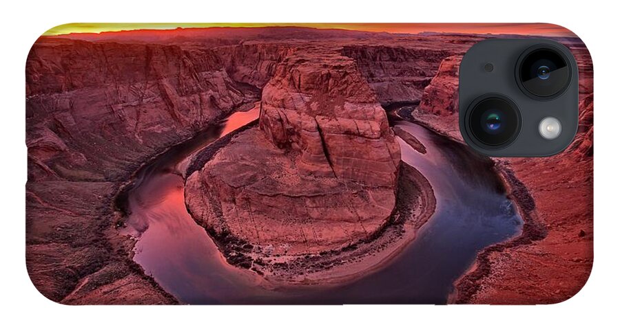 Horseshoe Bend iPhone Case featuring the photograph Horseshoe Bend Sunset by Adam Jewell