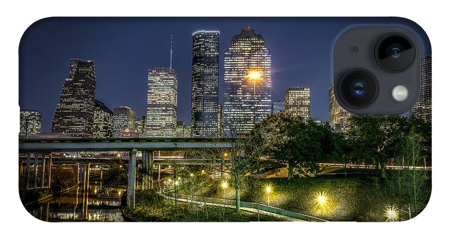 Houston On The Bayou iPhone 14 Case featuring the photograph Houston on the Bayou by David Morefield