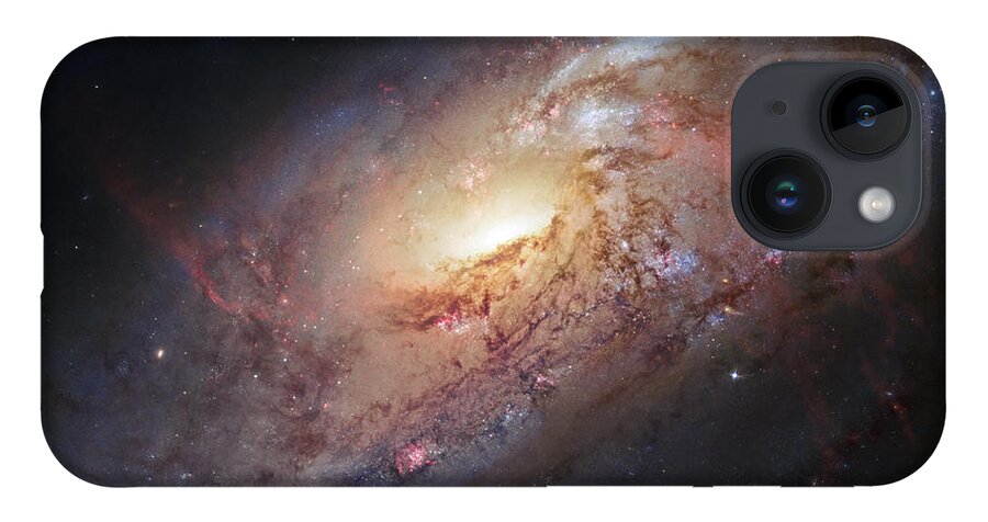 3scape iPhone 14 Case featuring the photograph Hubble view of M 106 by Adam Romanowicz