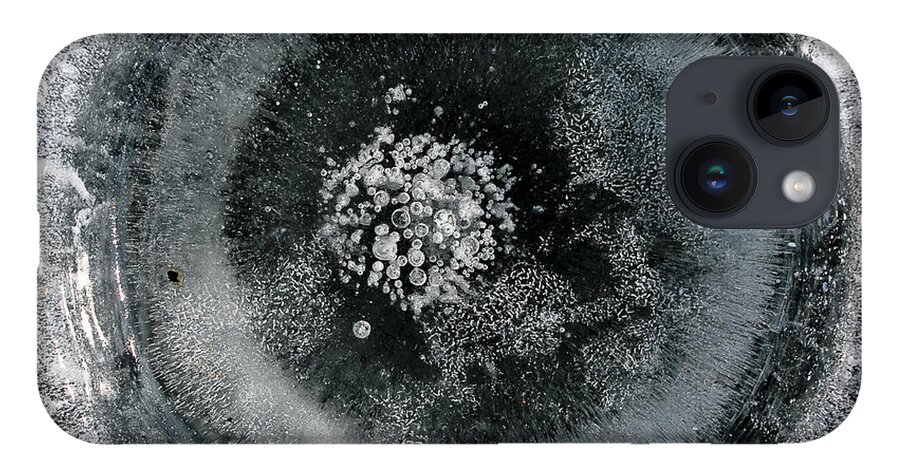 Ice iPhone 14 Case featuring the photograph Ice fishing hole 9 by Steven Ralser